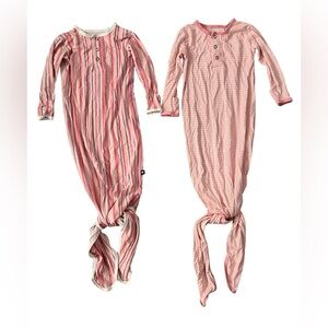 Sweet Bamboo Pink OS baby knotted gowns
